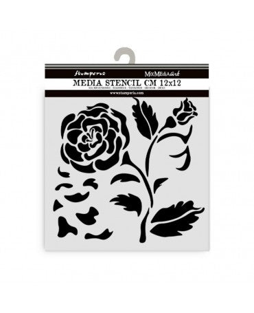 STENCIL Stamperia 12x12 cm House of Roses Big Rose 1