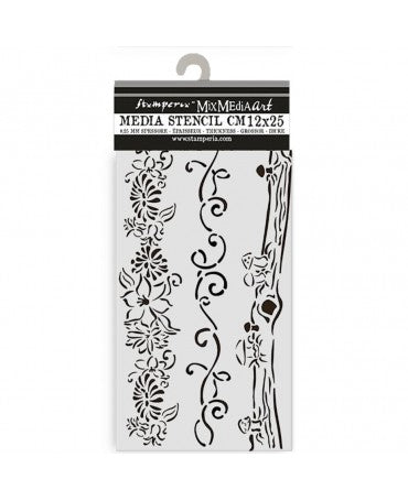 STENCIL Stamperia 12x25cm Hidden Grove 3 Borders 1