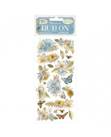 Transfer Rub On STAMPERIA Hidden Grove Flowers and Butterfly 1