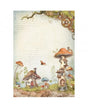 Papel arroz Stamperia A4 Hidden Grove Mushroom Houses 1