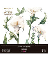Transfer Rub On PFY 30x30-2 Hojas (Calla Lily) 1