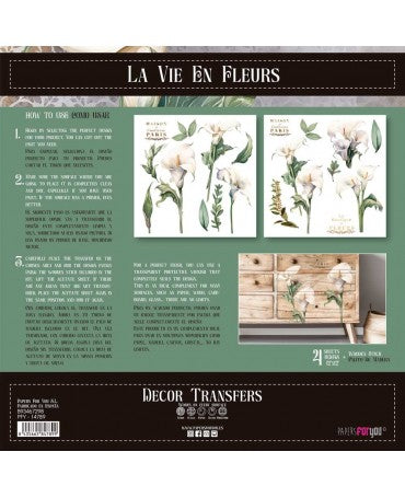 Transfer Rub On PFY 30x30-2 Hojas (Calla Lily) 2