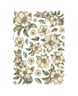 Papel arroz Stamperia A4 White Flowers 1