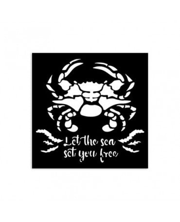 STENCIL Stamperia 12x12 cm Silent Sea Crab 1