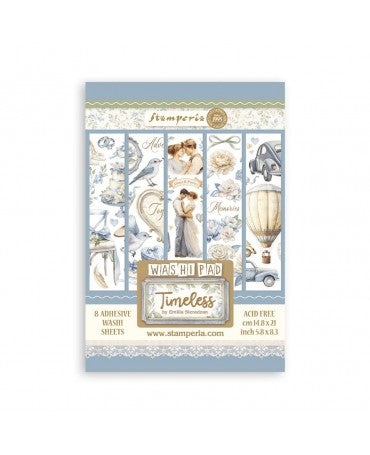 Washi Tape STAMPERIA 8 HOJAS A5 Timeless 1