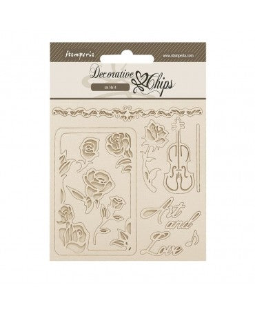 CHIPS Stamperia Venice City of Art Roses and Frame 1
