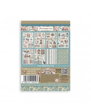 Washi Tape STAMPERIA 8 HOJAS A5 Venice City of Art 2