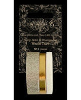 Washi Tape Graphic 45 Ivory/Gold/Champagne 1
