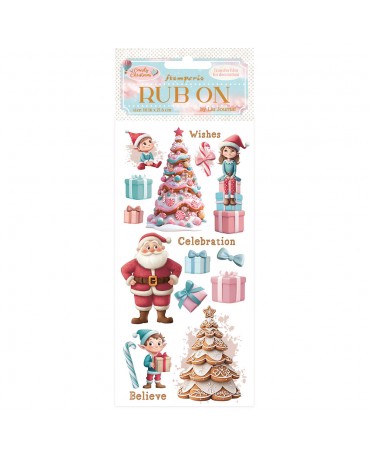 Transfer Rub On STAMPERIA CANDY CHRISTMAS Papa Noel 1