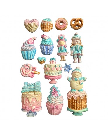 Molde STAMPERIA silicona A5 CANDY CHRISTMAS pasteles 2