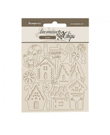 CHIPS Stamperia CANDY CHRISTMAS casas mazapan 1