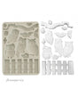 Molde STAMPERIA silicona A5 OWL´S HOUSE buhos 1