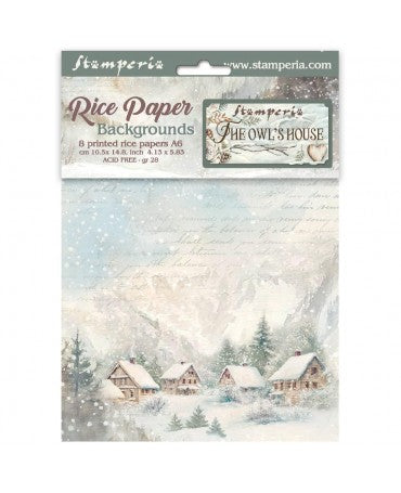 Papel arroz Stamperia A6 OWL´S HOUSE (8UD) 1
