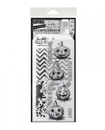 Stencil+sello TIM HOLTZ Pumpkinhead 1