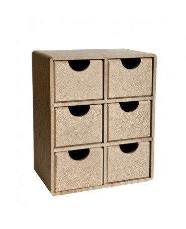 Madera Caja 3 cajones 20x24x13 cm 1