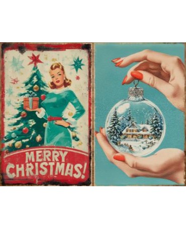 Papel Seda A4 Navidad Vintage 6 1