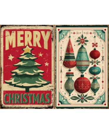 Papel Seda A4 Navidad Vintage 9 1