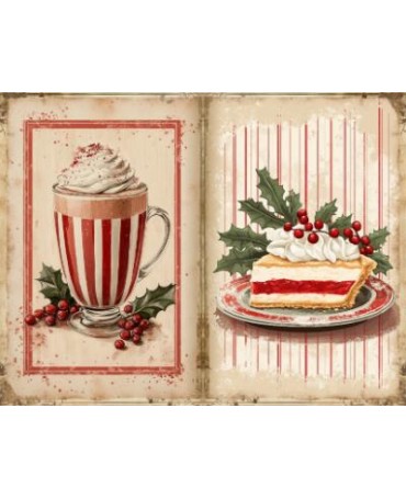 Papel Seda A4 Navidad Vintage cocina 14 1