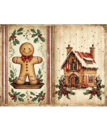 Papel Seda A4 Navidad Vintage cocina 15 1