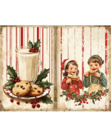 Papel Seda A4 Navidad Vintage cocina 17 1