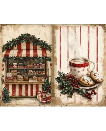 Papel Seda A4 Navidad Vintage cocina 20 1