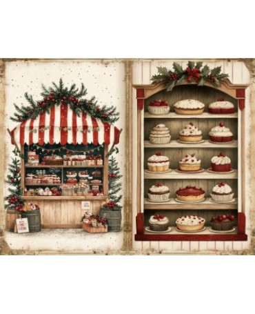 Papel Seda A4 Navidad Vintage cocina 23 1
