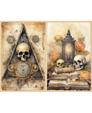 Papel Seda A4 Halloween acuarela 8 1