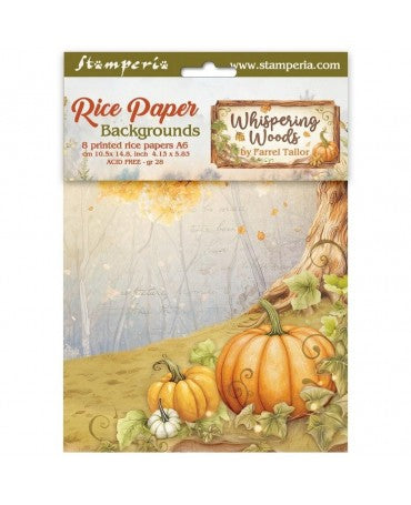 Papel arroz Stamperia A6 Whispering Woods (8UD) 1