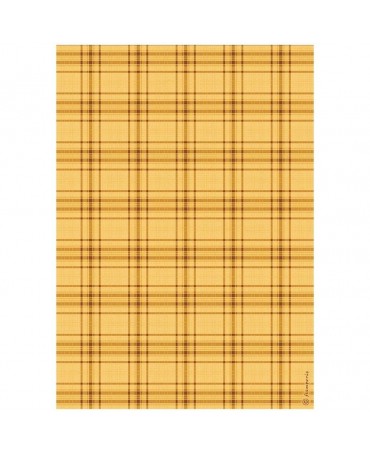 Papel arroz Stamperia A4 Whispering Woods Tartan Pattern 1
