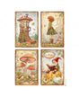 Papel arroz Stamperia A4 Whispering Woods Cards 1