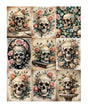 Papel Seda A4 Calavera Flores 2 1