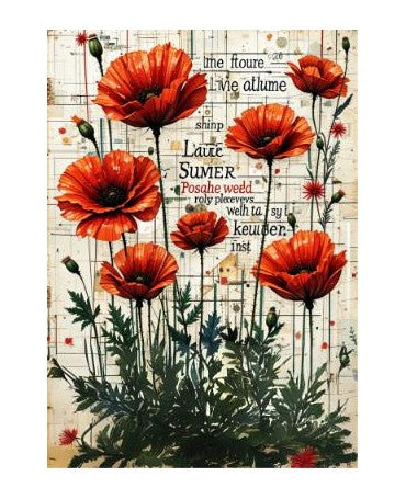 Papel Seda A4 Amapolas 31 1