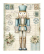 Papel Seda A4 Navidad Dibujo Azul 25 Cascanueces 1