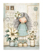 Papel Seda A4 Navidad Dibujo Azul 31 Muñeca 1