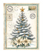 Papel Seda A4 Navidad Dibujo Azul 38 Arbol 1