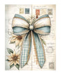 Papel Seda A4 Navidad Dibujo Azul 48 Lazo 1