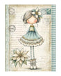 Papel Seda A4 Navidad Dibujo Azul 59 Muñeca 1