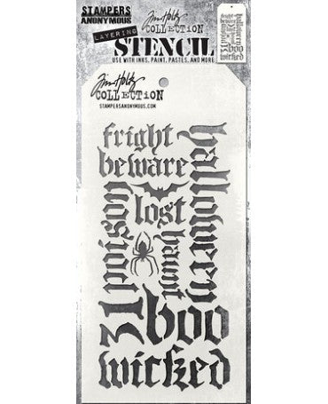 Stencil TIM HOLTZ Halloween Script 1