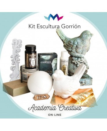 KIT Escultura Gorrión ACADEMIA CREATIVA+ VIDEO TUTORIAL ACADEMIA CREATIVA MONTEJO 1