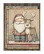 Papel Seda A4 Navidad Dulce 32 Papa Noel y reno 1