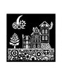 STENCIL Stamperia 18x18cm Gear up for Christmas Houses 1