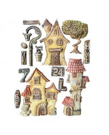 Molde STAMPERIA silicona A5 Furry Friends Houses 2