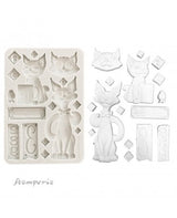 Molde STAMPERIA silicona A5 Furry Friends Cats 1