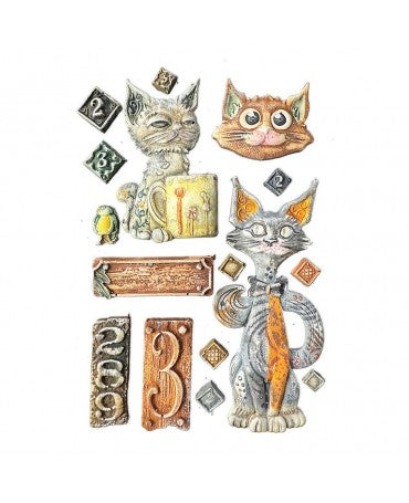 Molde STAMPERIA silicona A5 Furry Friends Cats 2