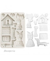 Molde STAMPERIA silicona A5 Furry Friends dogs 1