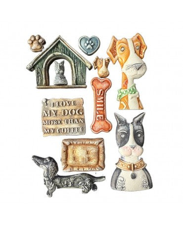 Molde STAMPERIA silicona A5 Furry Friends dogs 2