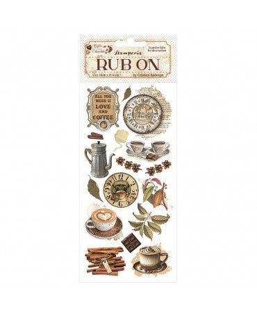 Transfer Rub On STAMPERIA Coffee and Chocolate All You Need Is Love And Coffee 1