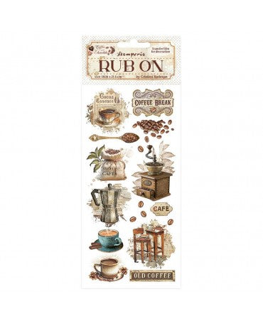 Transfer Rub On STAMPERIA Coffee and Chocolate Vintage Coffee Moments 1
