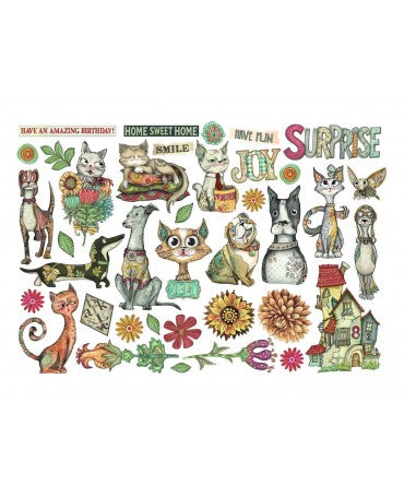 Ephemera Stamperia Furry Friends 2