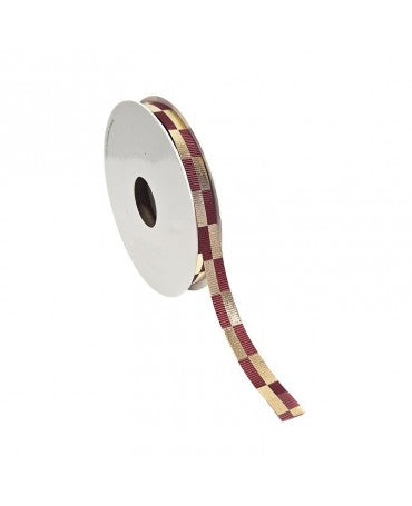 CINTA LAZO 1M/10mm GITTE oro-granate 1